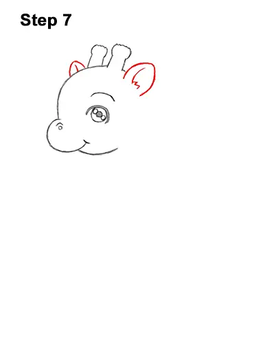 How to Draw a Cute Cartoon Giraffe Chibi Kawaii 7