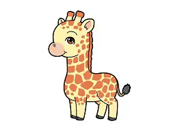 How to Draw a Cute Cartoon Giraffe Chibi Kawaii