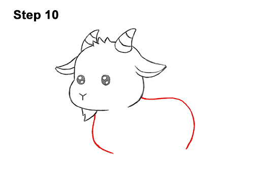 How to Draw Cute Cartoon Goat Chibi Kawaii 10