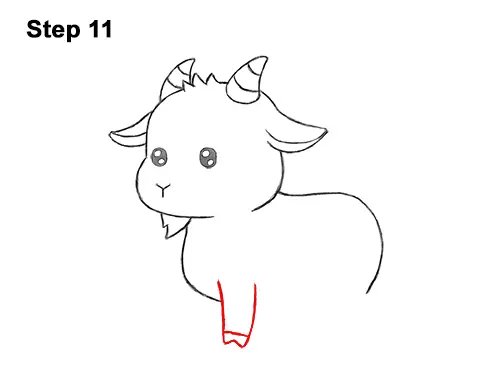 How to Draw Cute Cartoon Goat Chibi Kawaii 11