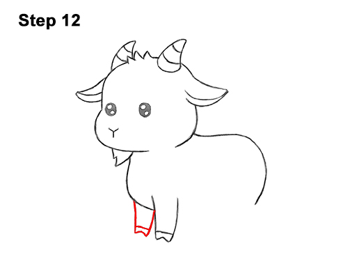 How to Draw Cute Cartoon Goat Chibi Kawaii 12