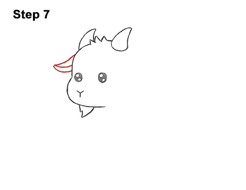 How to Draw Cute Cartoon Goat Chibi Kawaii 7