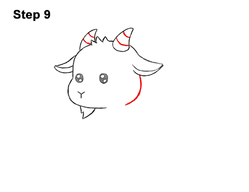 How to Draw Cute Cartoon Goat Chibi Kawaii 9
