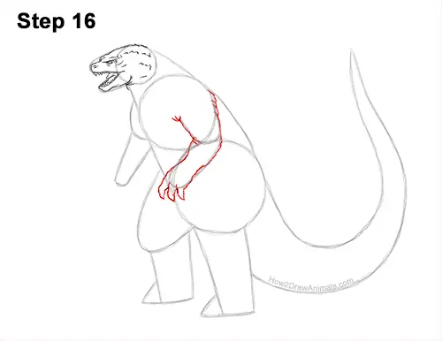 How to Draw Godzilla Monster Side Gojira Kaiju 16