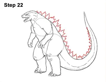 How To Draw Godzilla Easy