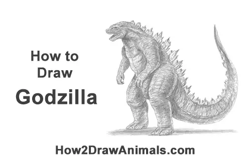 How to Draw Godzilla Monster Side Gojira Kaiju