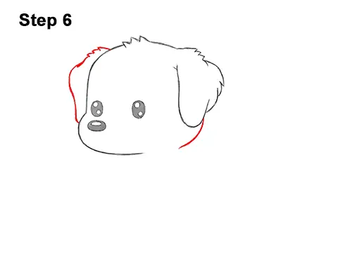 How to Draw a Cute Cartoon Golden Retriever Puppy Dog Chibi Kawaii 6