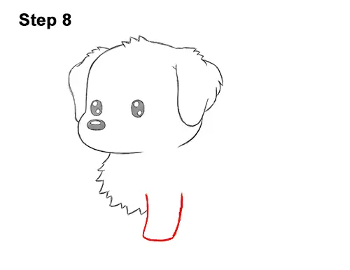 How to Draw a Cute Cartoon Golden Retriever Puppy Dog Chibi Kawaii 8