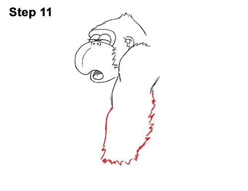 Draw Funny Goofy Cartoon Gorilla 11