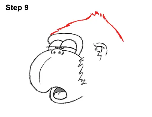 Draw Funny Goofy Cartoon Gorilla 9