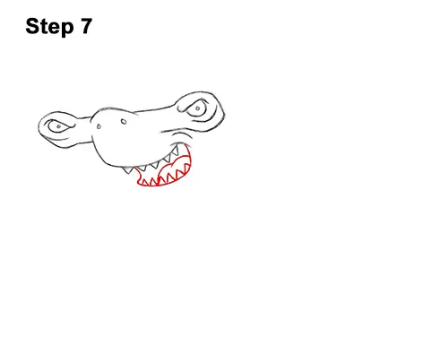 How to Draw a Cool Cartoon Hammerhead Shark 7
