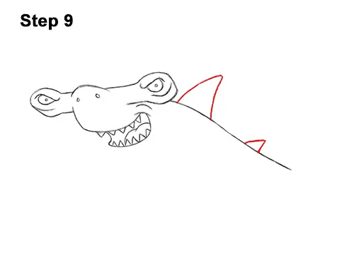 How to Draw a Cool Cartoon Hammerhead Shark 9