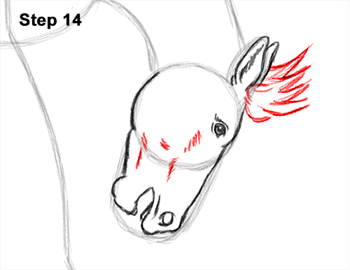 How to Draw a Horse Bronco Bucking Jumping 14