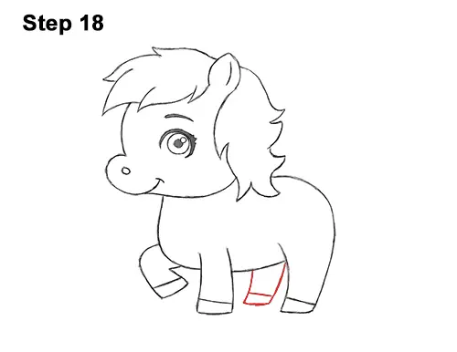 Draw Cute Cartoon Horse Pony Chibi Little Mini 18