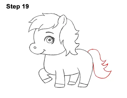 Draw Cute Cartoon Horse Pony Chibi Little Mini 19