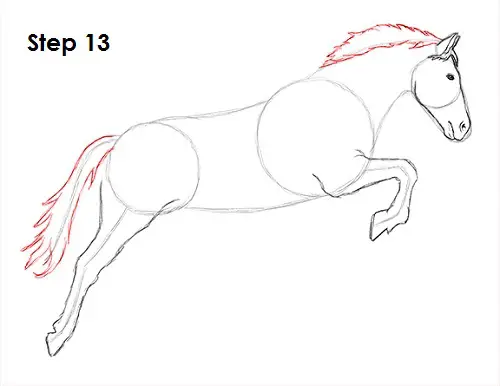 Draw a Horse Jumping 13