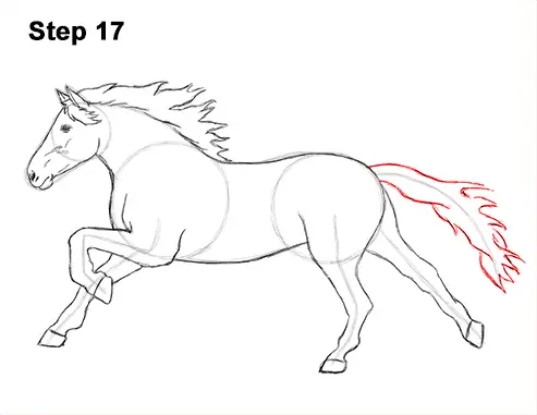 Draw Running Horse 17