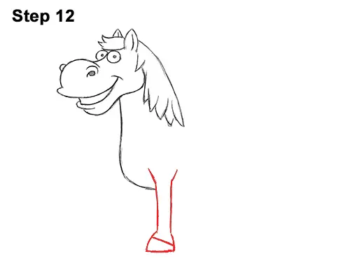 Draw Funny Goofy Cartoon Horse 12