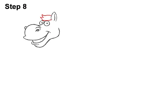 Draw Funny Goofy Cartoon Horse 8