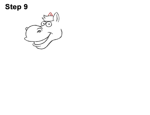 Draw Funny Goofy Cartoon Horse 9