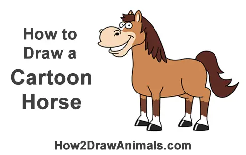 How to Draw a Funny Goofy Cartoon Horse