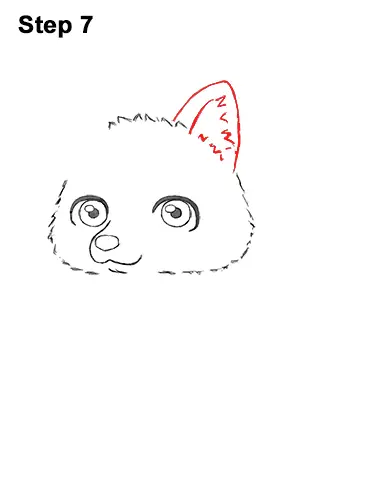 How to Draw a Cute Chibi Little Mini Cartoon Husky Puppy Dog 7