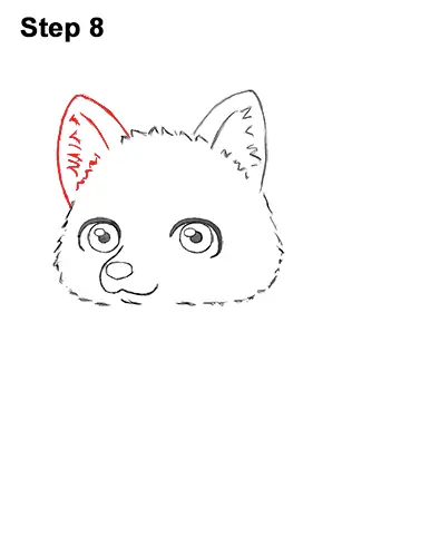 How to Draw a Cute Chibi Little Mini Cartoon Husky Puppy Dog 8