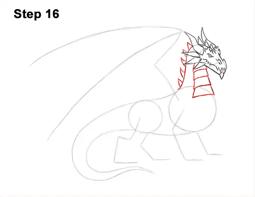 How to Draw a Cold Winter Ice Dragon 16