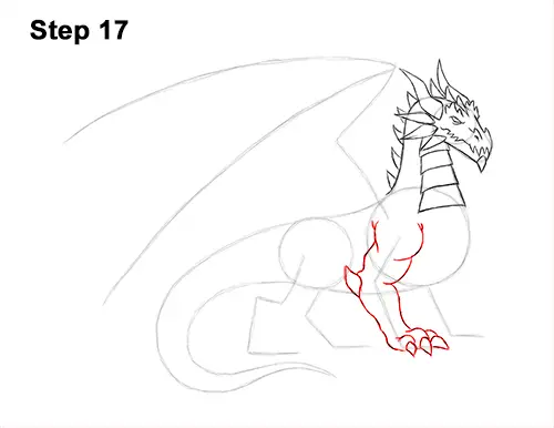 How to Draw a Cold Winter Ice Dragon 17
