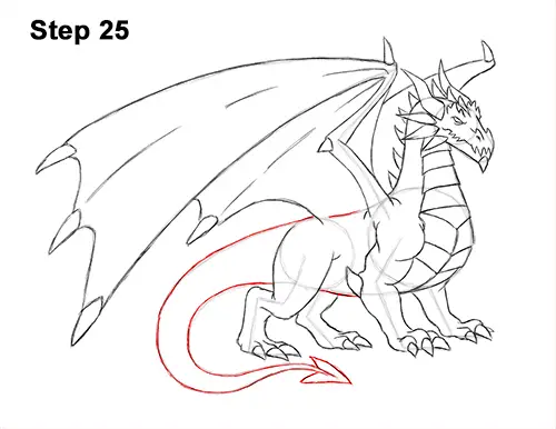 How to Draw a Cold Winter Ice Dragon 25