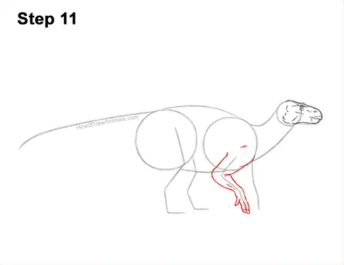 How to Draw an Iguanodon Dinosaur Side 11