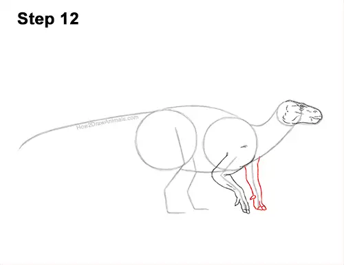 How to Draw an Iguanodon Dinosaur Side 12