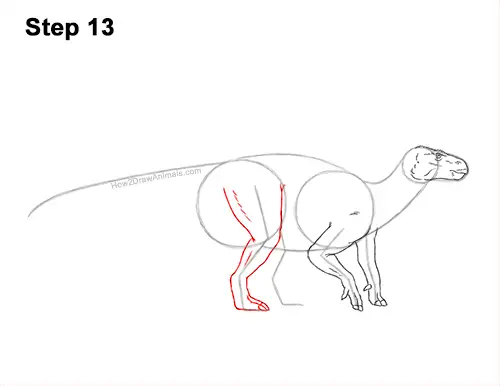 How to Draw an Iguanodon Dinosaur Side 13