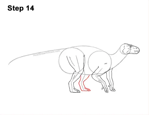 How to Draw an Iguanodon Dinosaur Side 14
