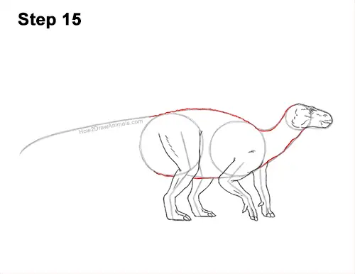How to Draw an Iguanodon Dinosaur Side 15