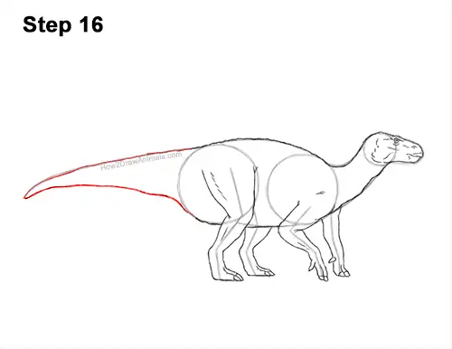 How to Draw an Iguanodon Dinosaur Side 16