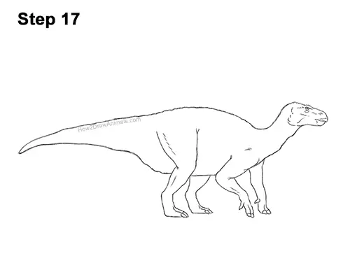 How to Draw an Iguanodon Dinosaur Side 17