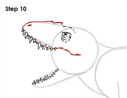 Draw Indominus Rex Dinosaur 10