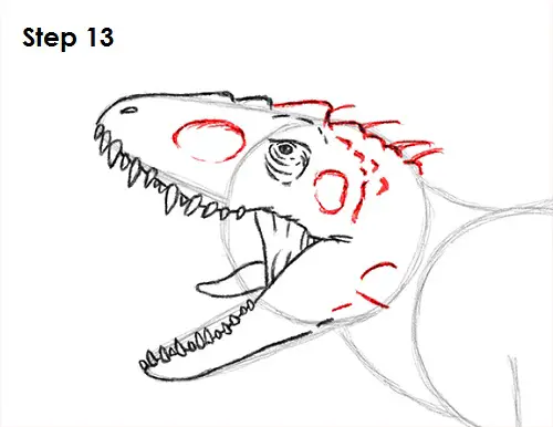 Draw Indominus Rex Dinosaur 13