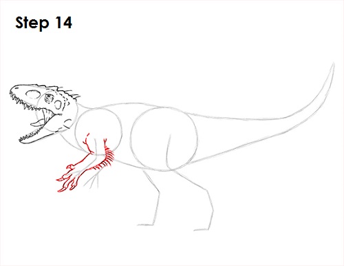 Draw Indominus Rex Dinosaur 14