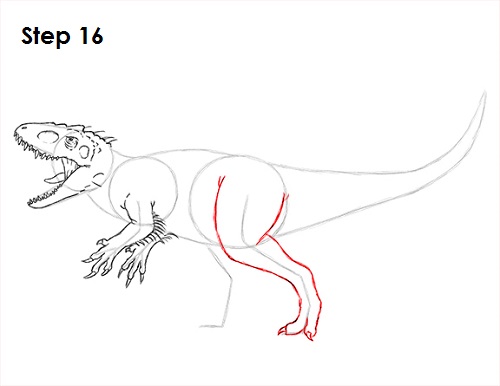 Draw Indominus Rex Dinosaur 16