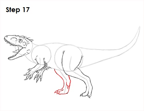 Draw Indominus Rex Dinosaur 17