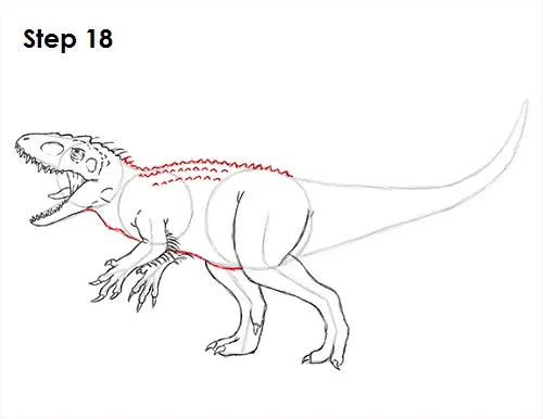 Draw Indominus Rex Dinosaur 18