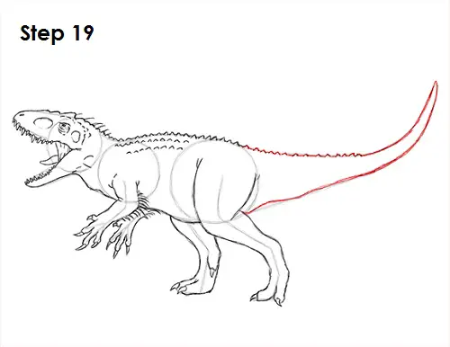 Draw Indominus Rex Dinosaur 19