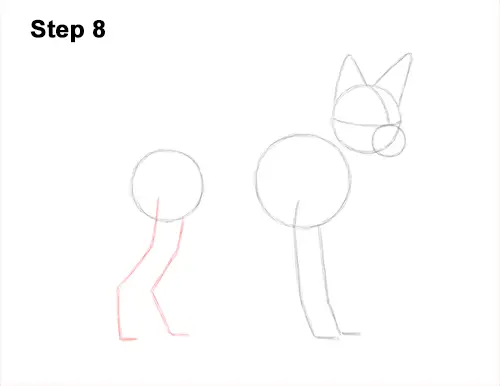 How to Draw a Black Backed Jackal Side 8