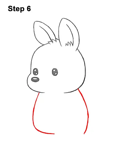 How to Draw a Cute Cartoon Kangaroo Chibi Kawaii 6