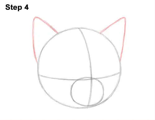 How to Draw Cute Cat Kitten Head Face Portrait 4