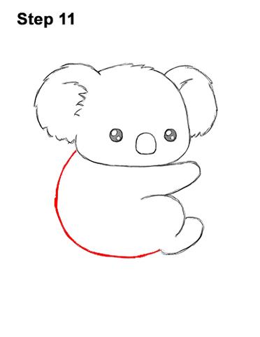 How to Draw a Koala (Cartoon) VIDEO & Step-by-Step Pictures