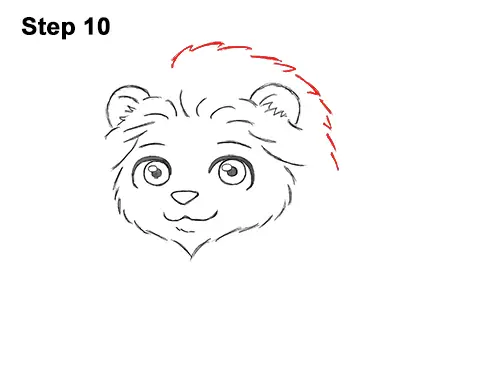 Draw Cute Cartoon Lion Chibi Little Mini 10