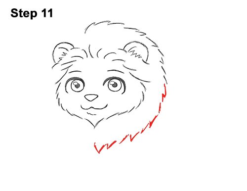 Draw Cute Cartoon Lion Chibi Little Mini 11